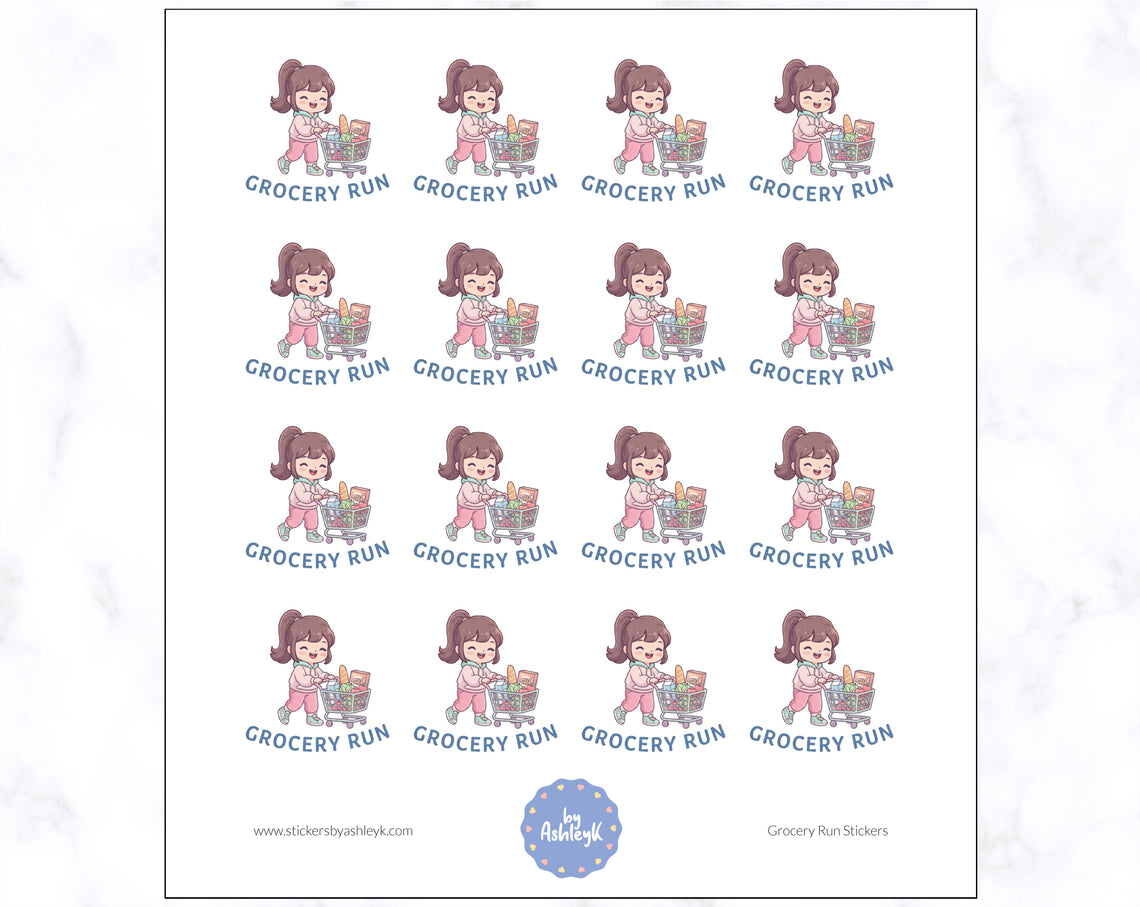 Grocery Run Planner Stickers