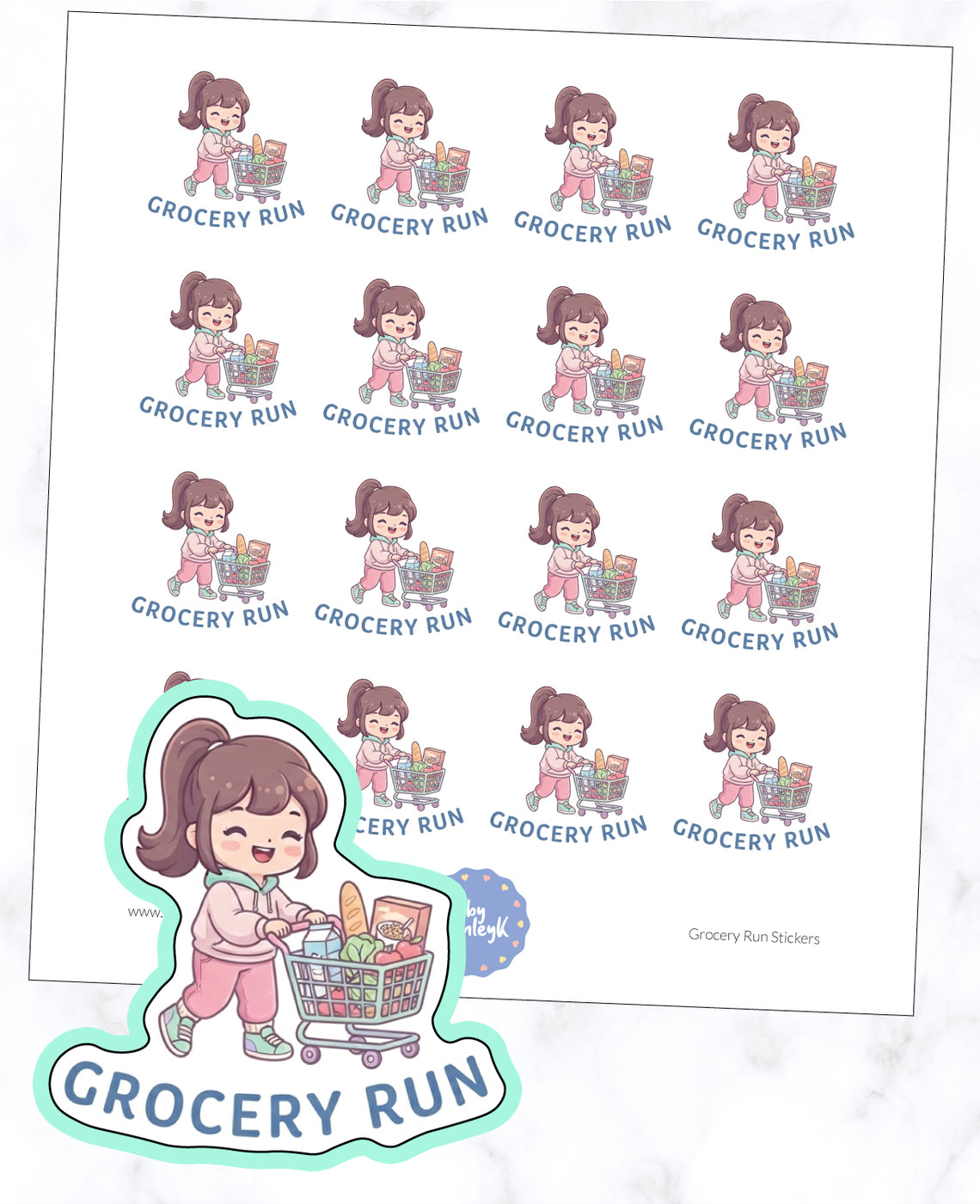 Grocery Run Planner Stickers