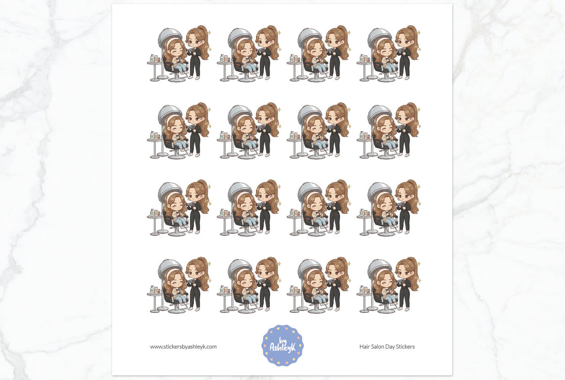 Hair Salon Day Planner Stickers