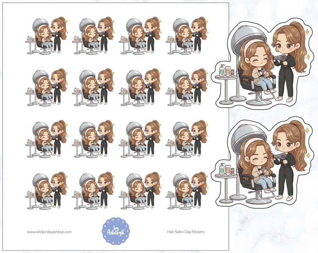 Hair Salon Day Planner Stickers