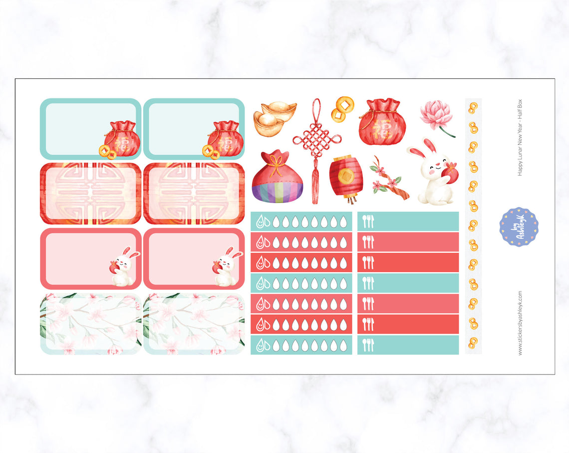 Happy Lunar New Year Weekly Kit  - Half Box Sheet