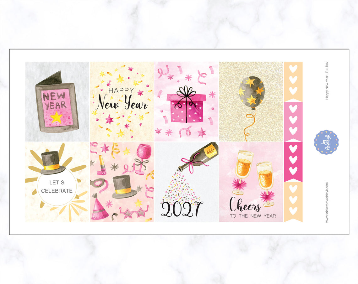 Happy New Year Weekly Kit  - Full Box Sheet
