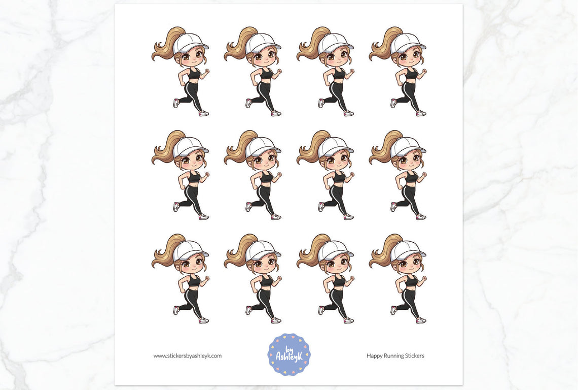 Happy Running Planner Stickers