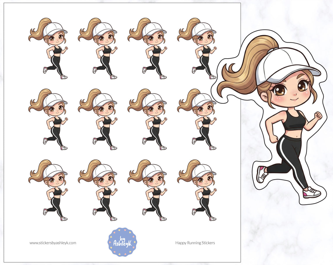 Happy Running Planner Stickers