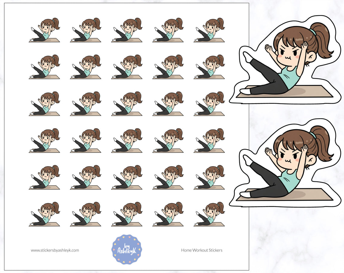 Home Workout Planner Stickers
