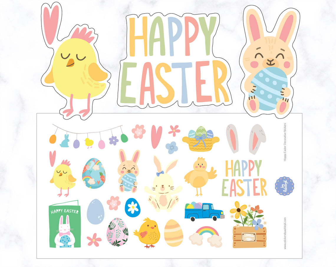 Hoppy Easter Decorative Stickers