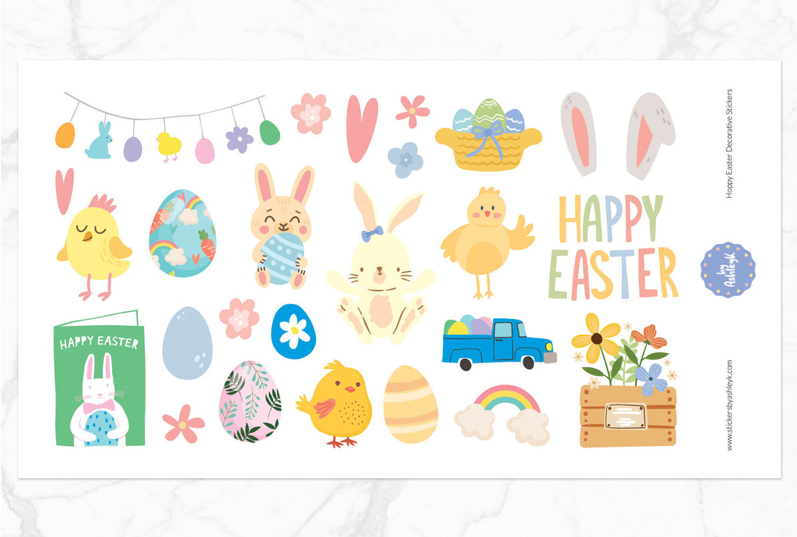 Hoppy Easter Decorative Stickers