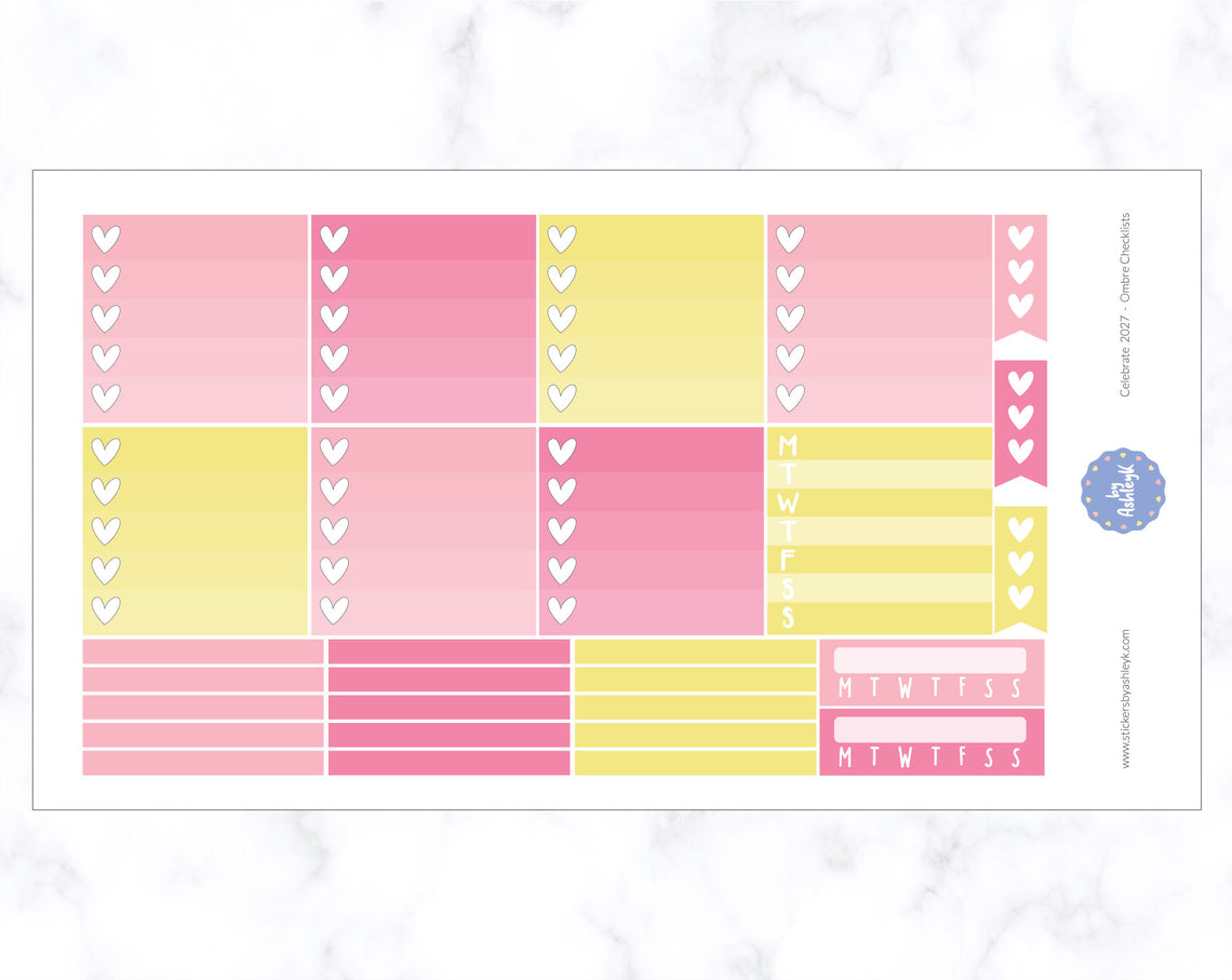 Celebrate 2027 Weekly Kit  - Checklist Sheet