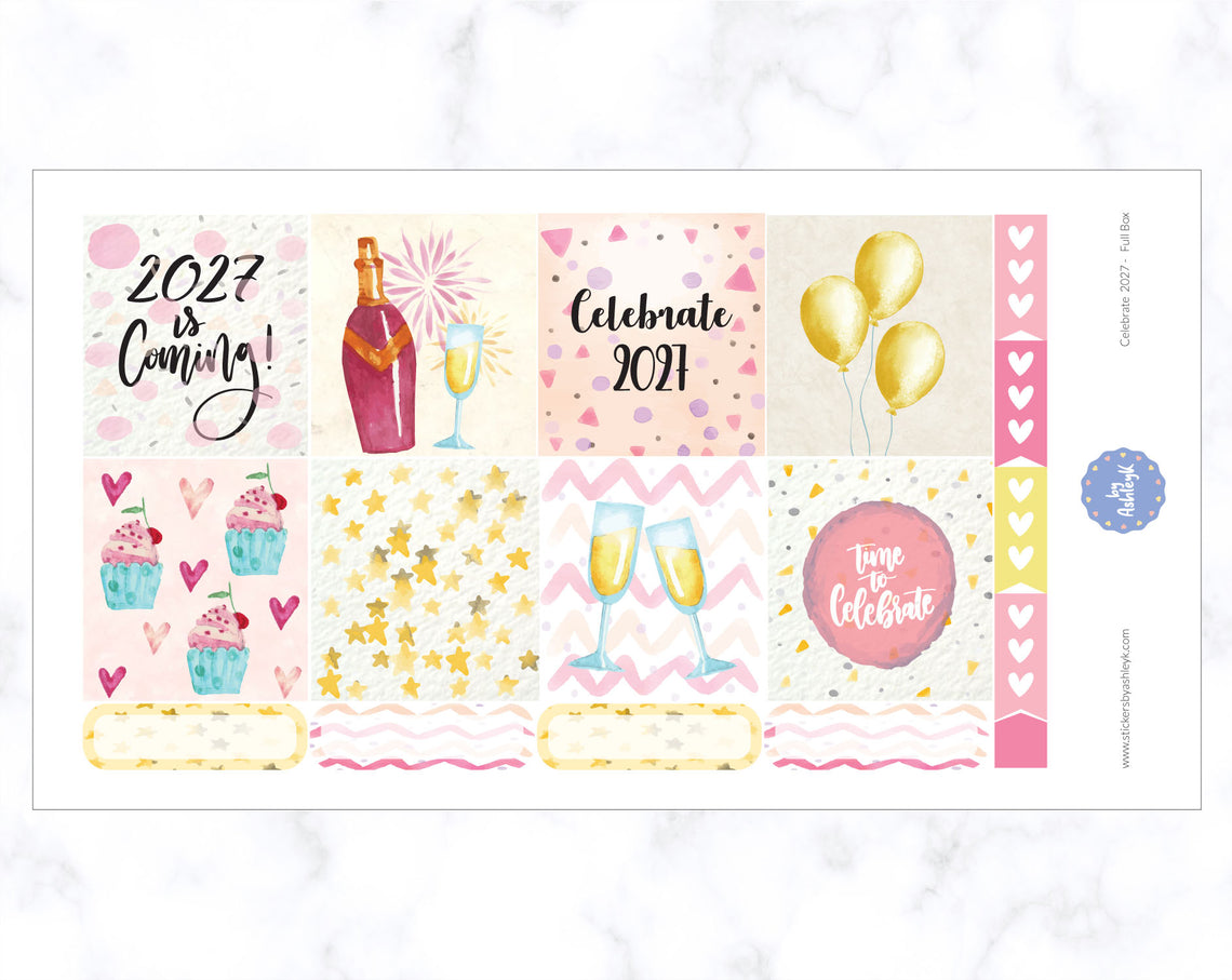 Celebrate 2027 Weekly Kit  - Full Box Sheet