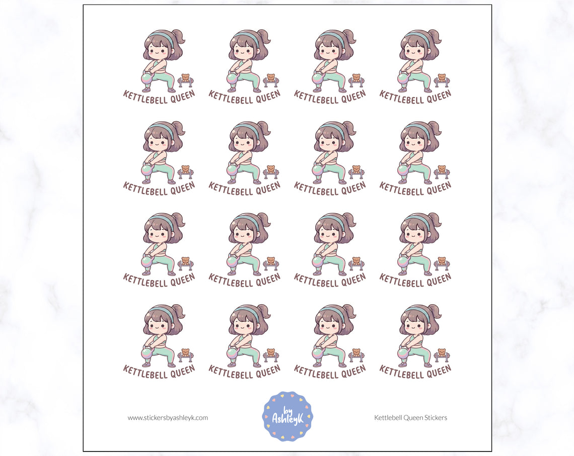Kettlebell Queen Planner Stickers