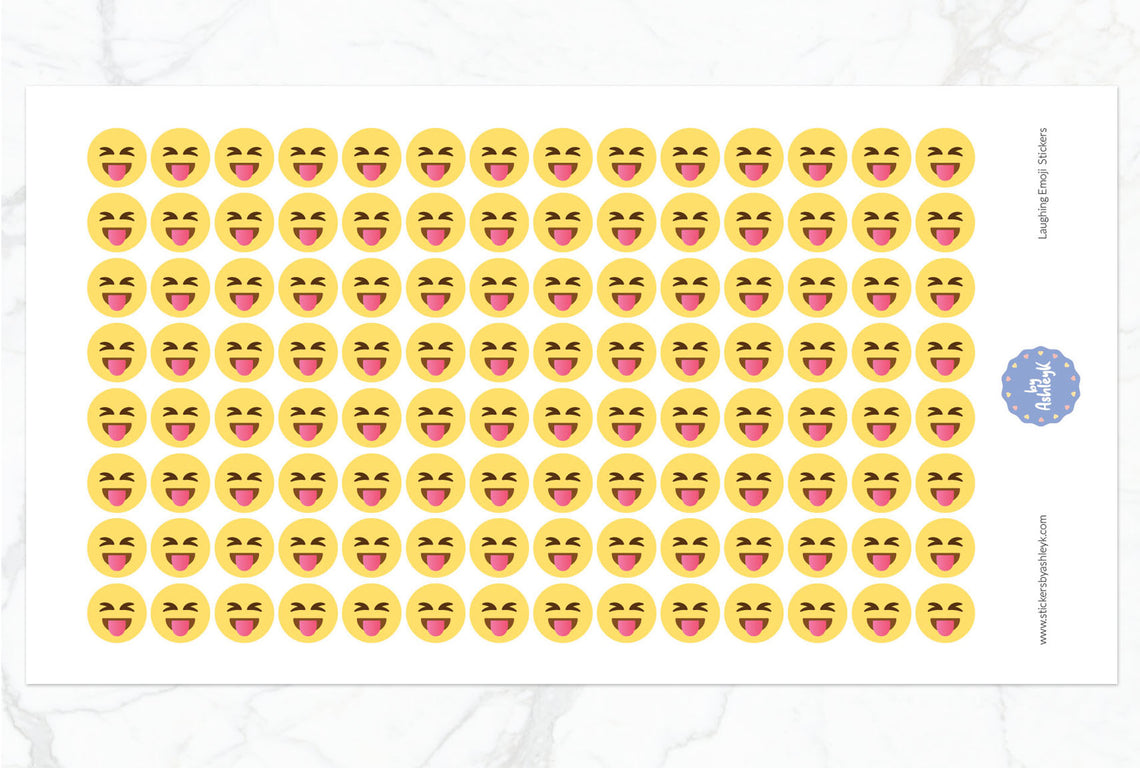 14 Emojis Stickers - Laughing