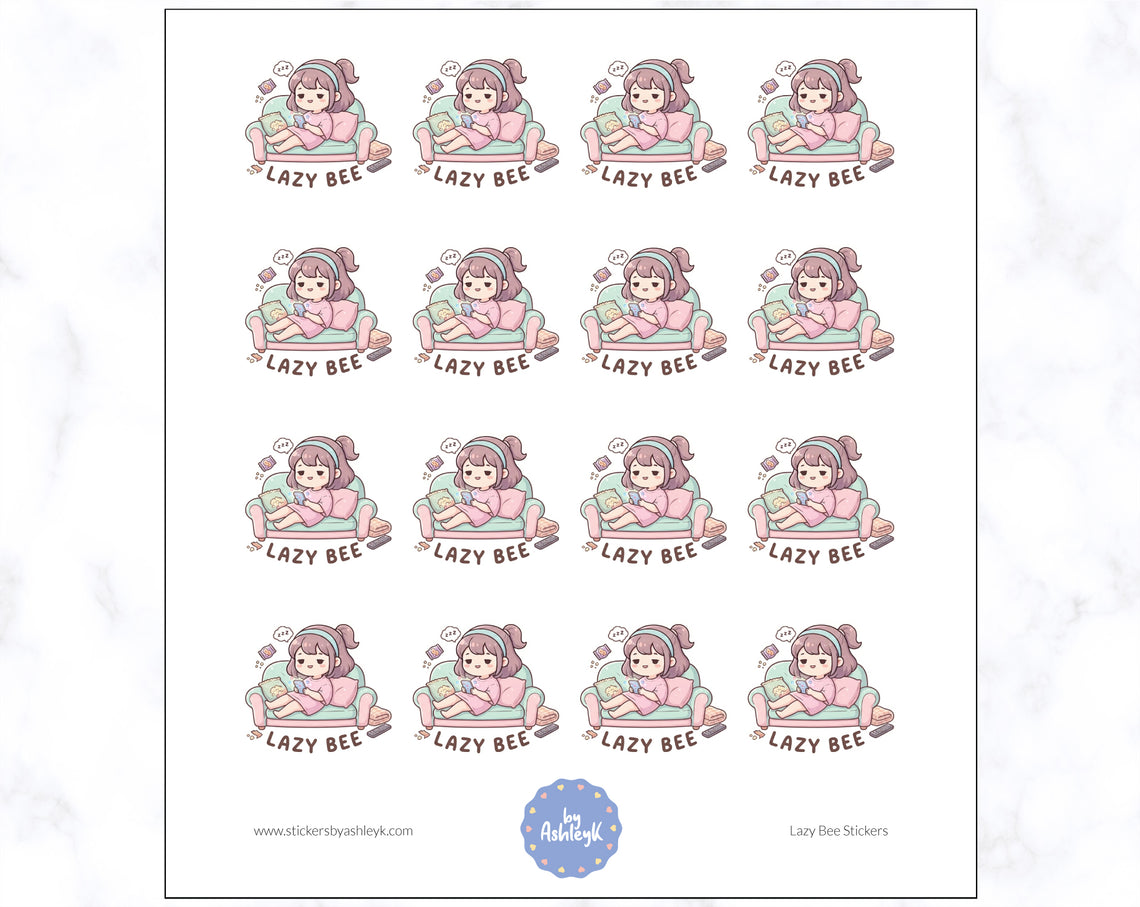 Lazy Bee Stickers