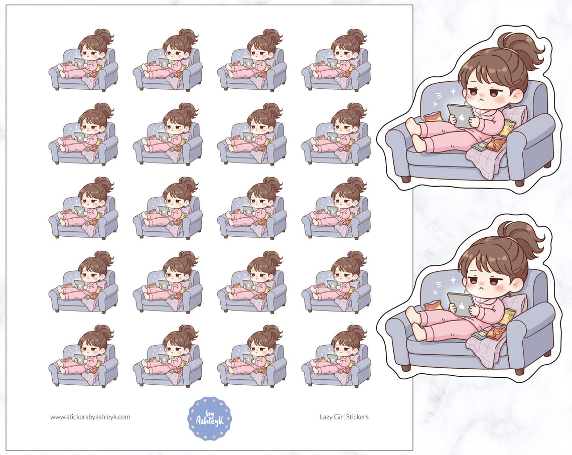 Lazy Girl Planner Stickers