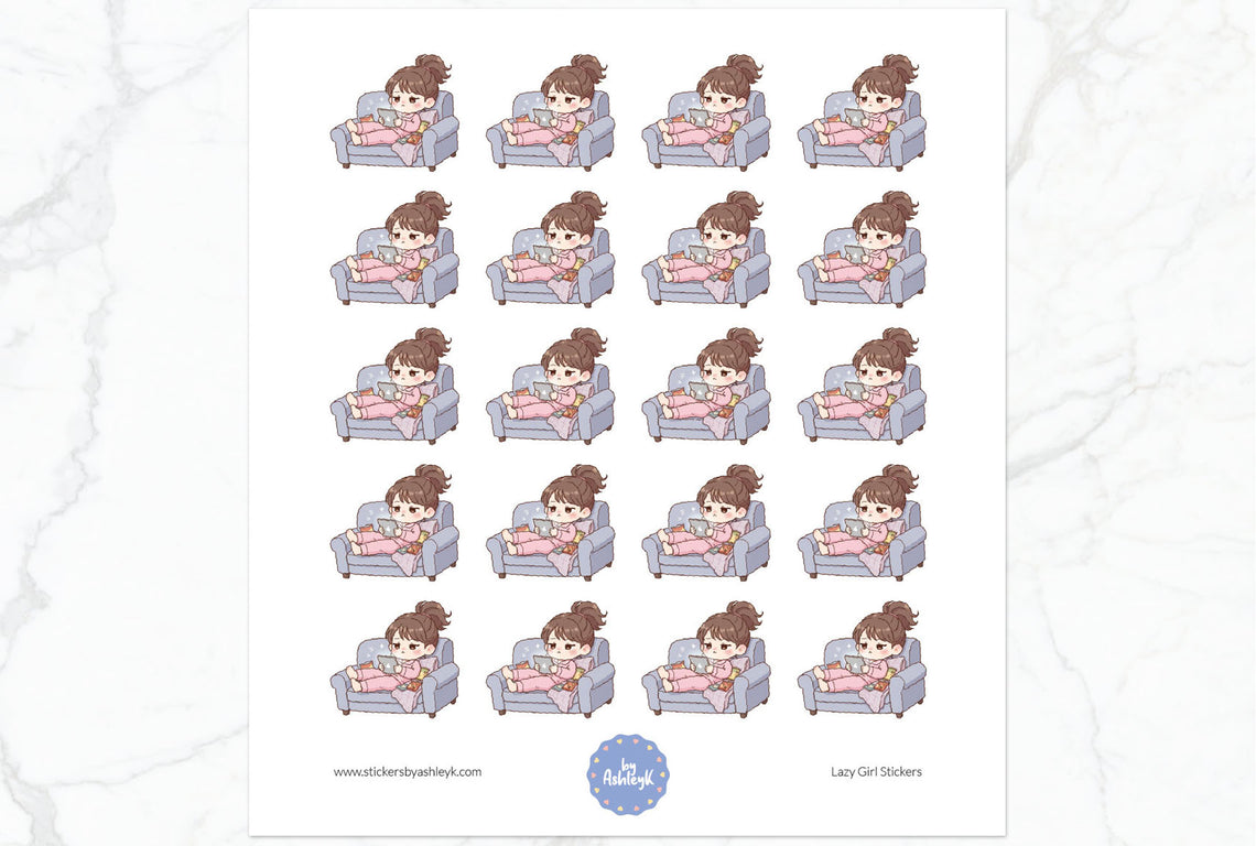 Lazy Girl Planner Stickers