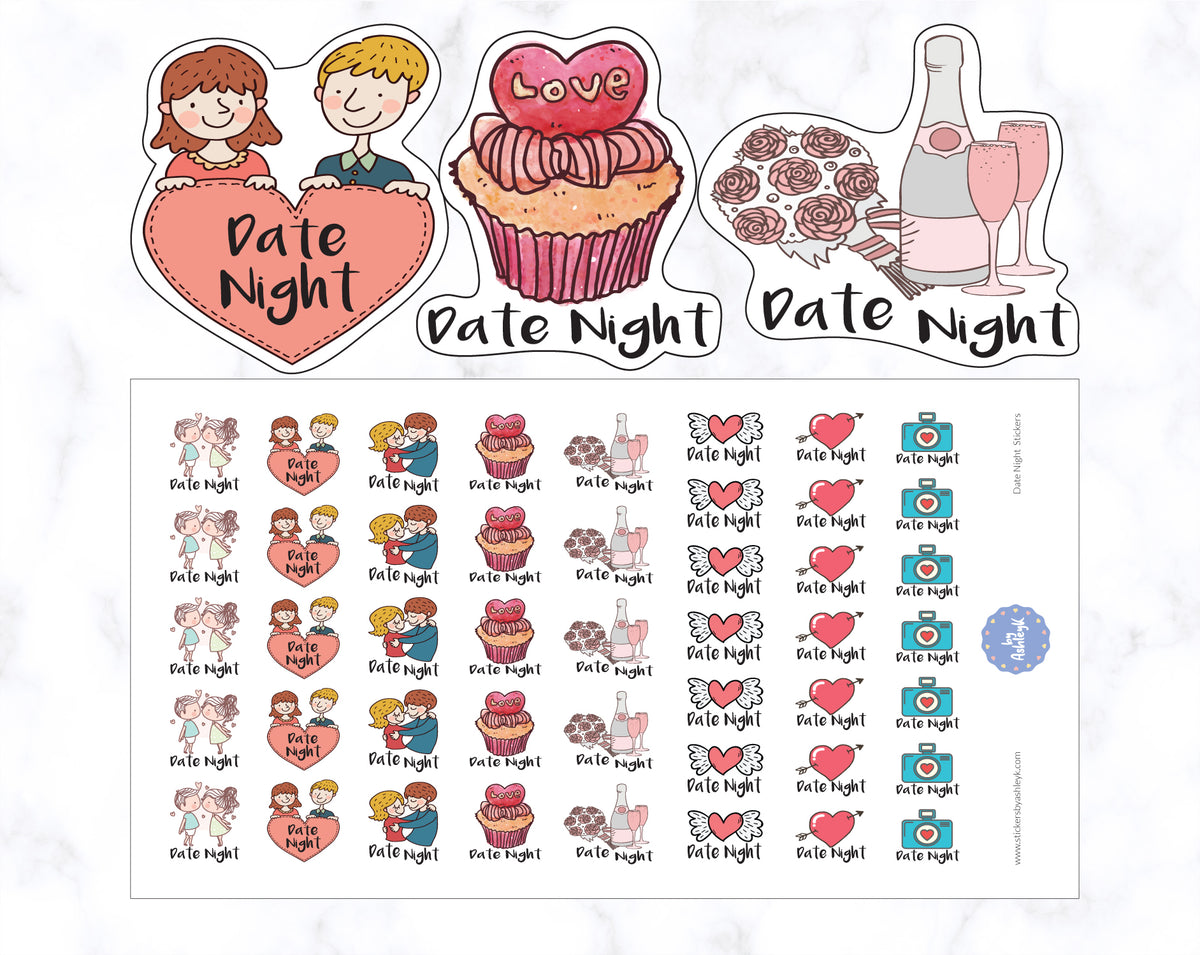 Lovely Date Night Stickers – Stickers by AshleyK
