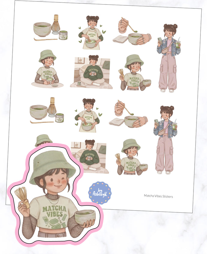 Matcha Vibes Stickers