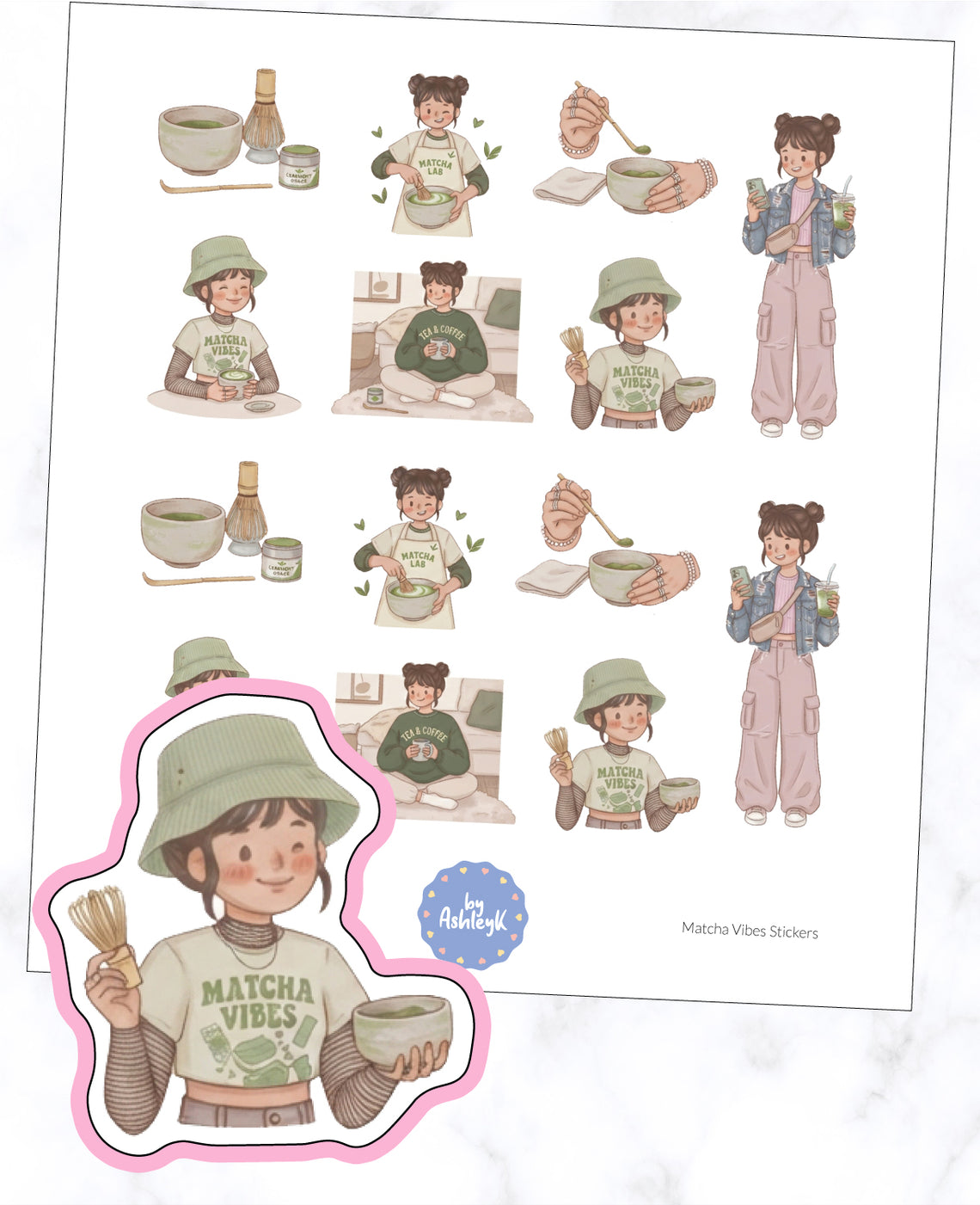 Matcha Vibes Stickers