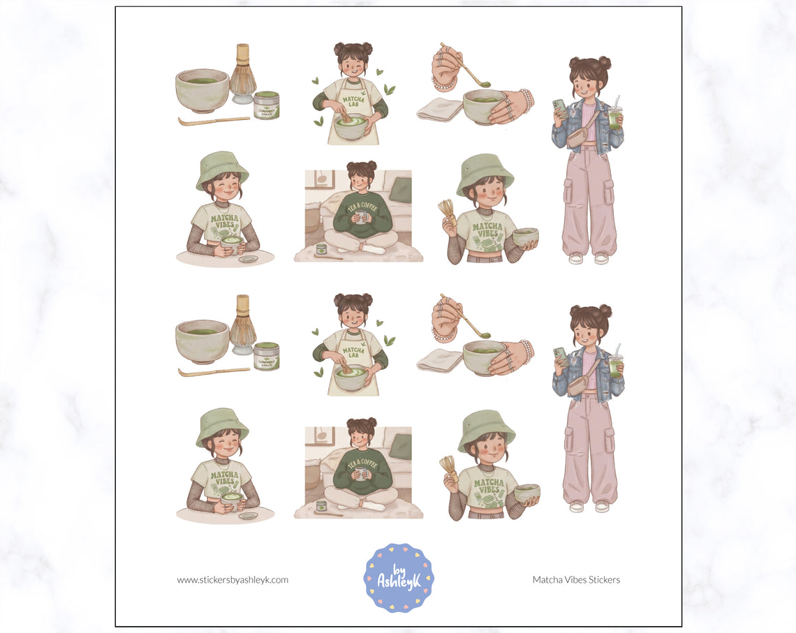 Matcha Vibes Stickers