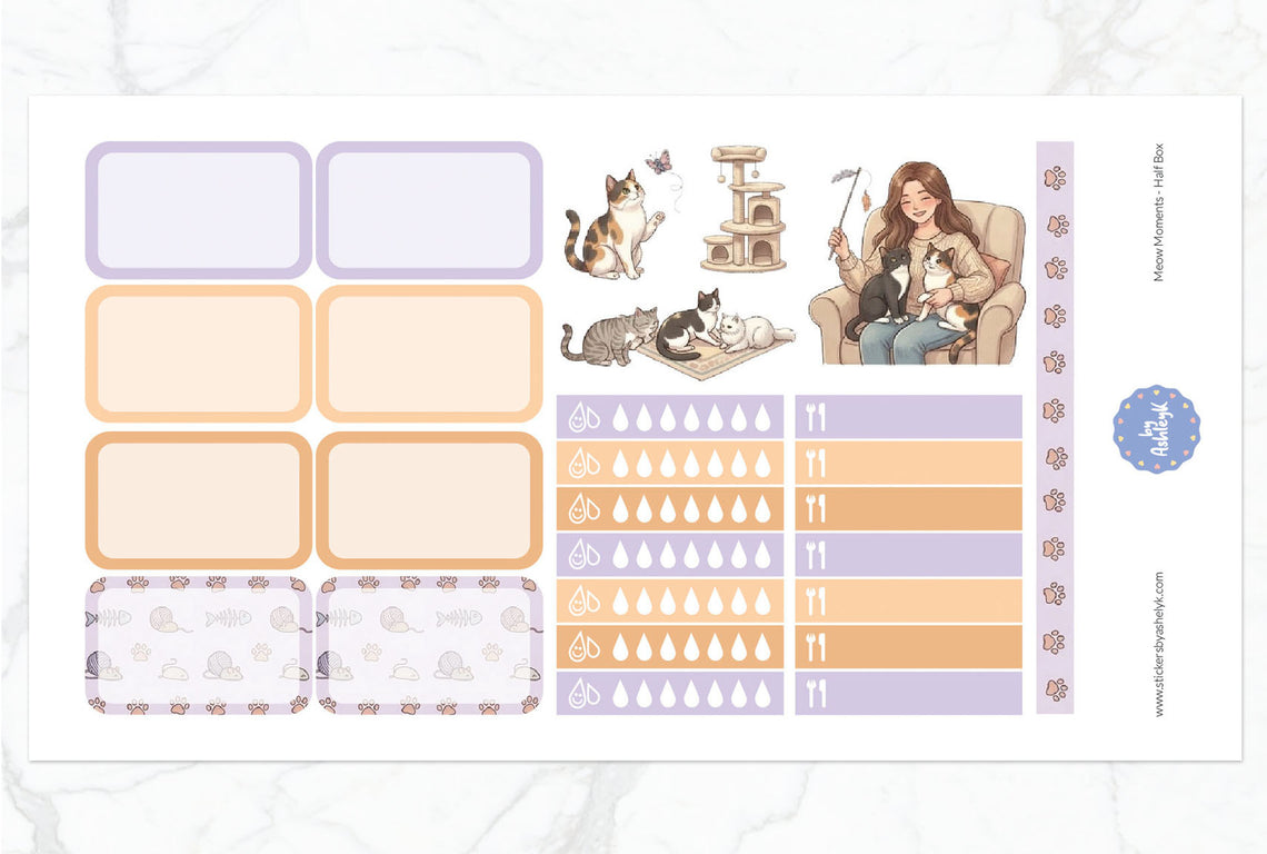 Meow Moments Weekly Kit  - Half Box Sheet