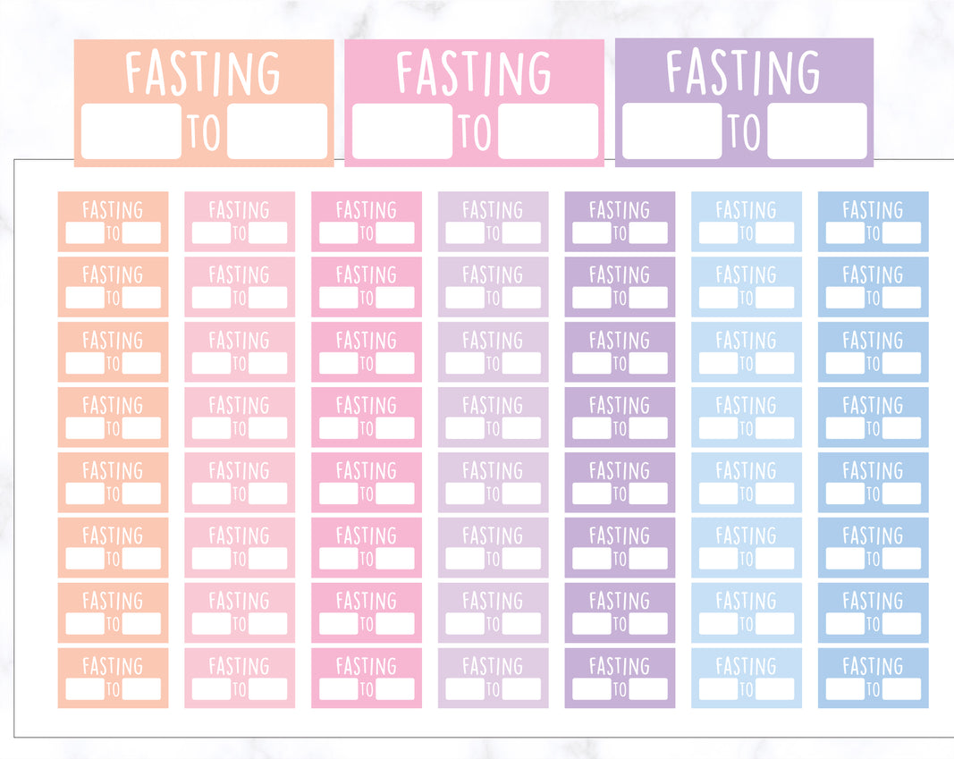 Mini Fasting Stickers