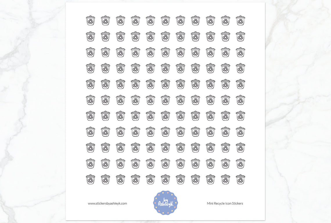 Mini Recycle Icon Stickers