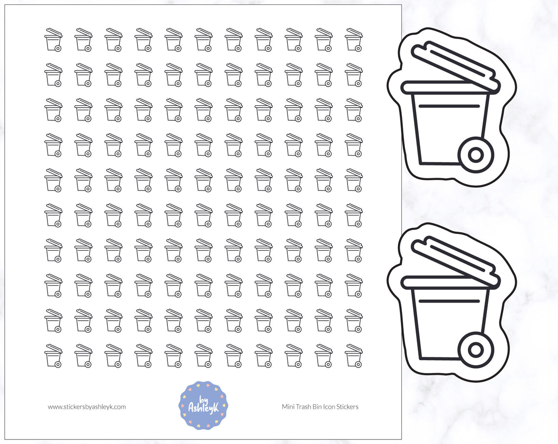 Mini Trash Bin Icon Stickers