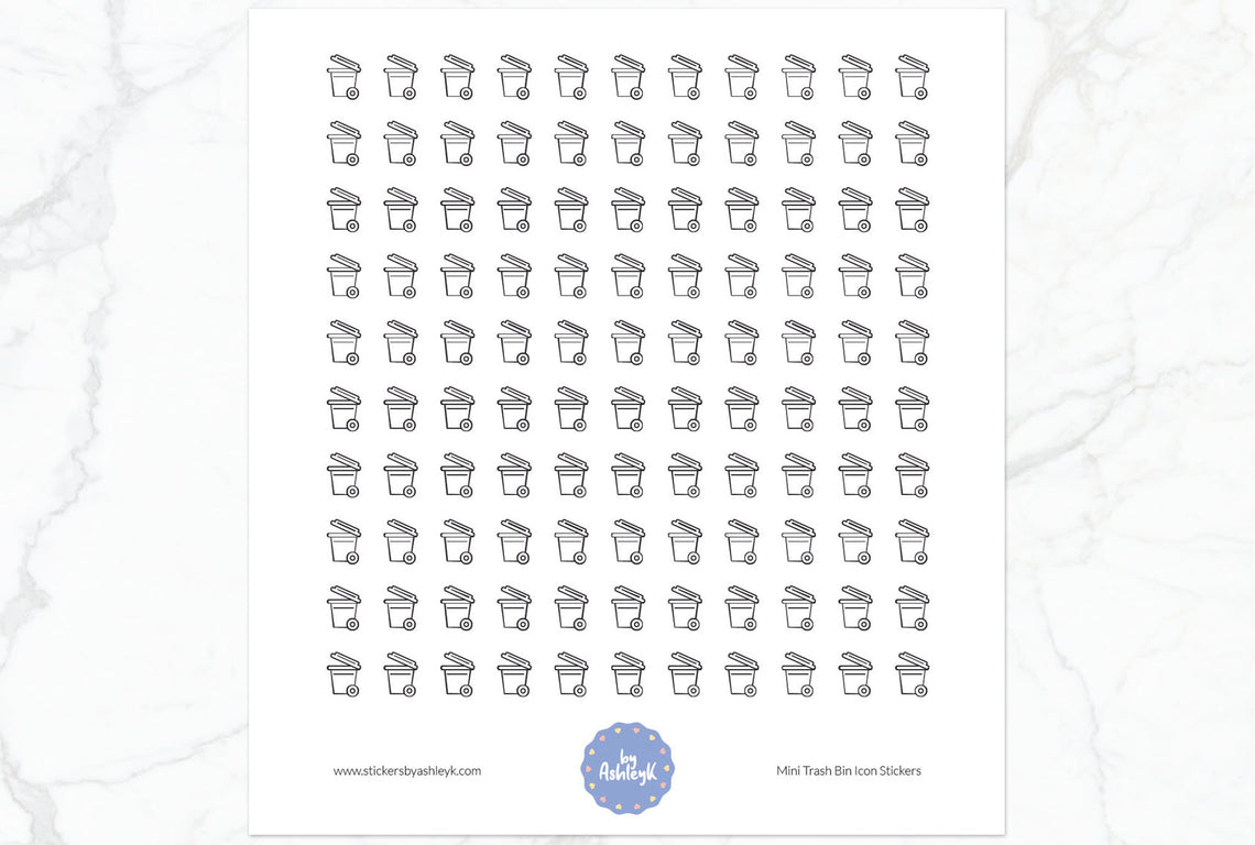 Mini Trash Bin Icon Stickers