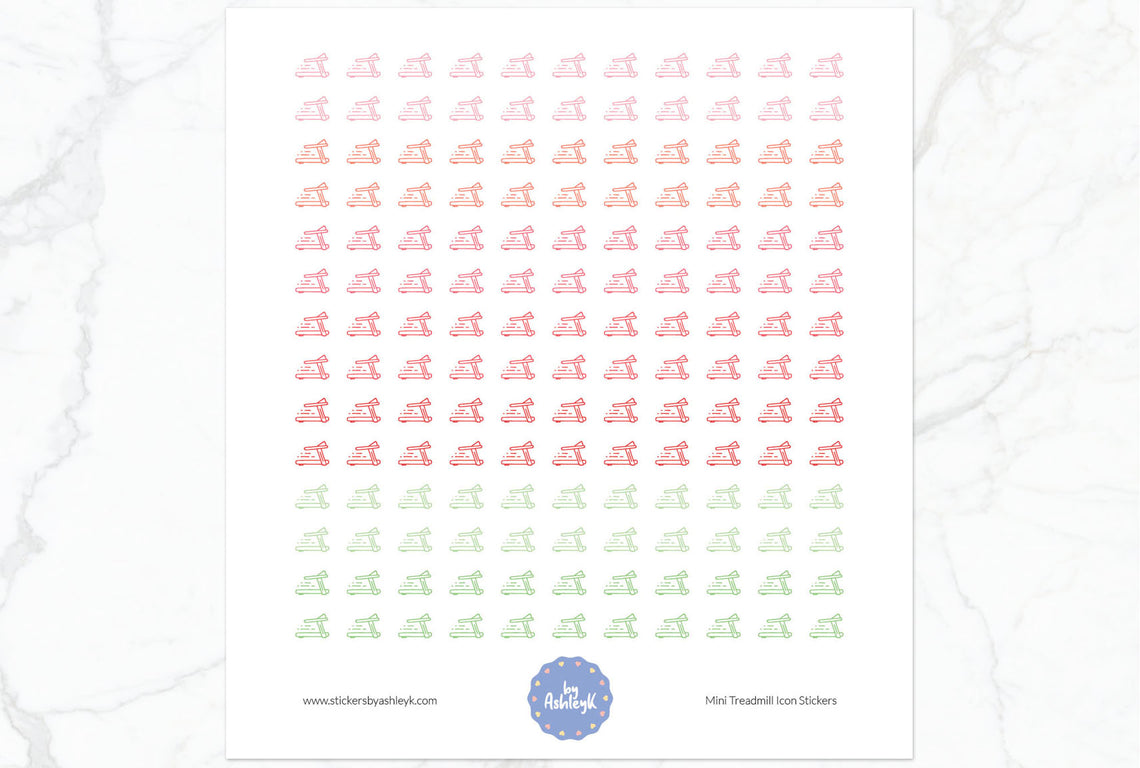 Mini Treadmill Icon Planner Stickers - Strawberry