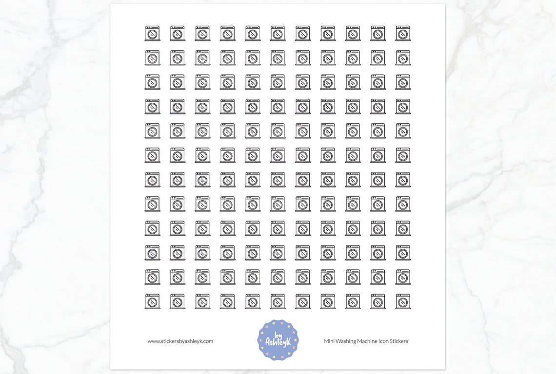 Mini Washing Machine Icon Stickers