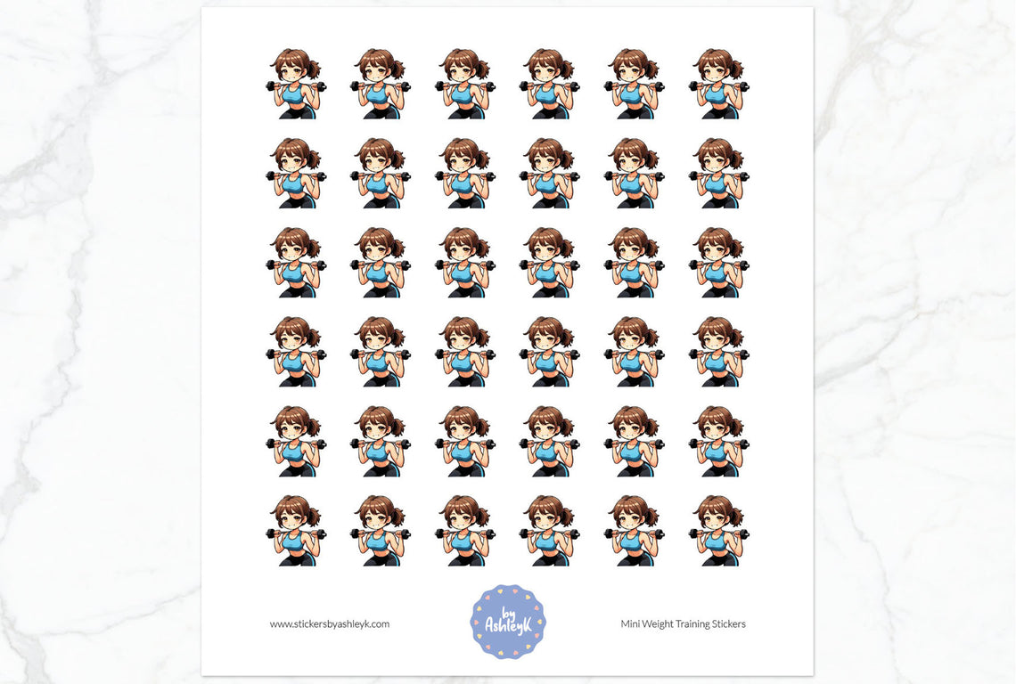 Mini Weight Training Stickers