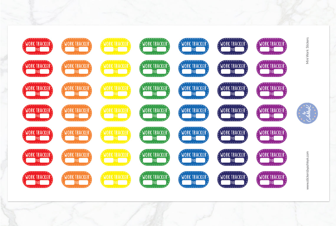 Mini Work Stickers - Rainbow