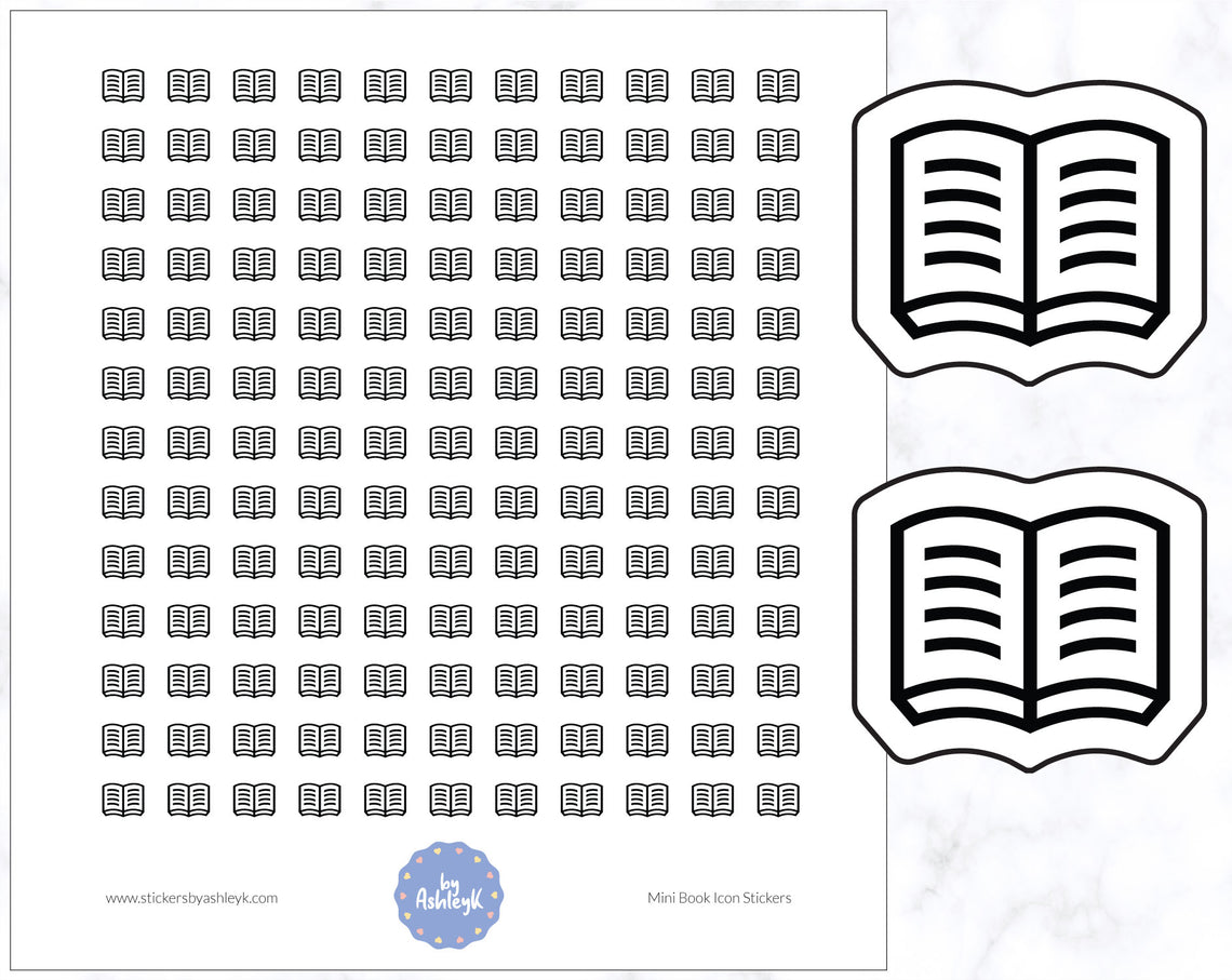 Mini Book Icon Stickers