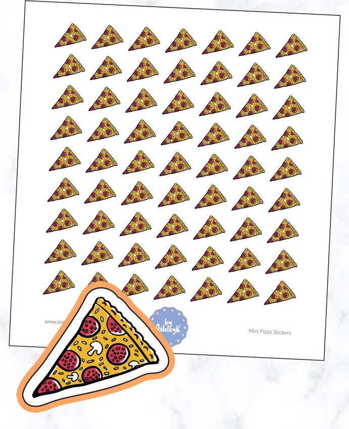 Mini Pizza Slice Stickers