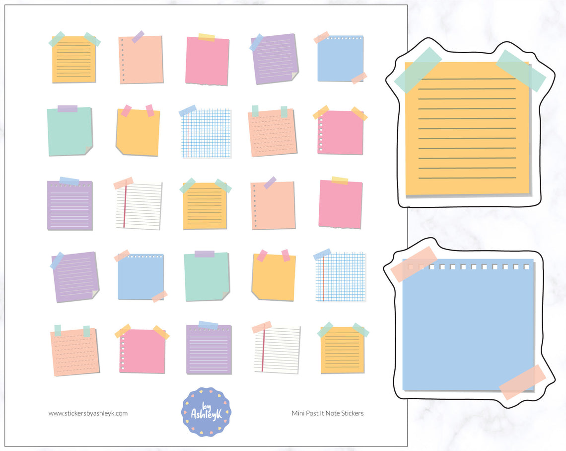 Mini Post It Note Planner Stickers