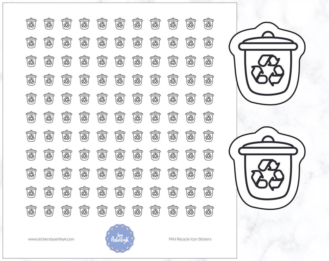Mini Recycle Icon Stickers