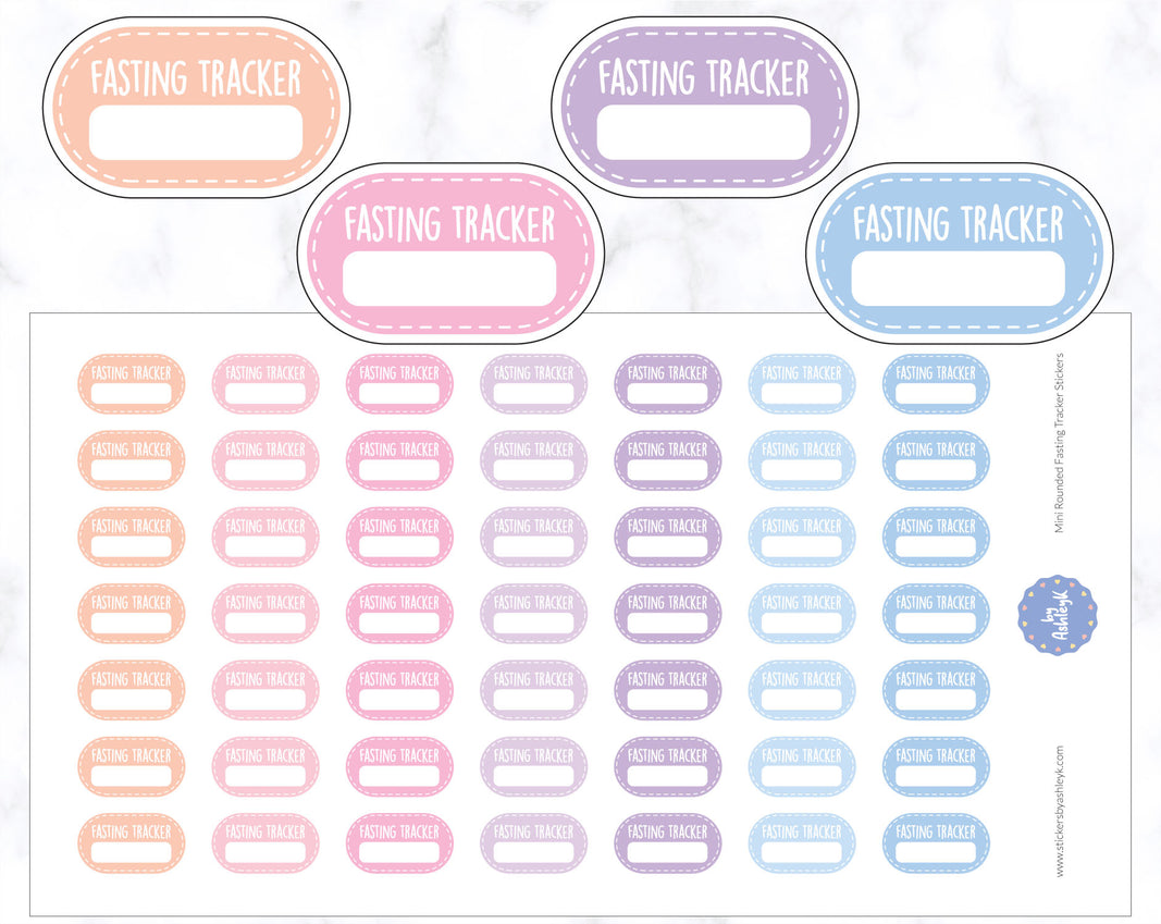 Mini Rounded Fasting Tracker Planner Stickers