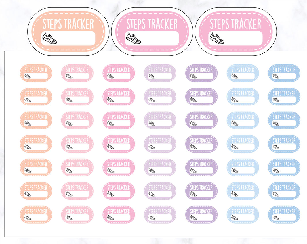 Mini Steps Tracker Planner Stickers