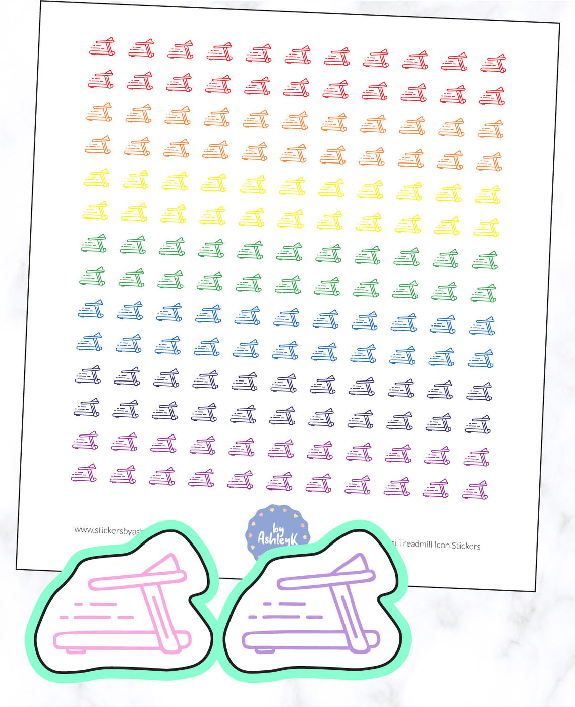 Mini Treadmill Icon Planner Stickers