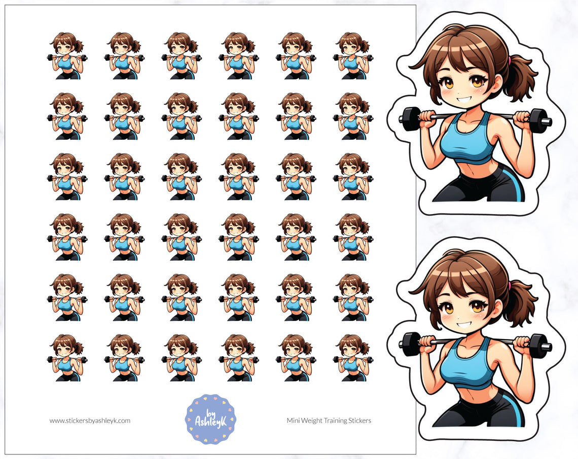 Mini Weight Training Stickers