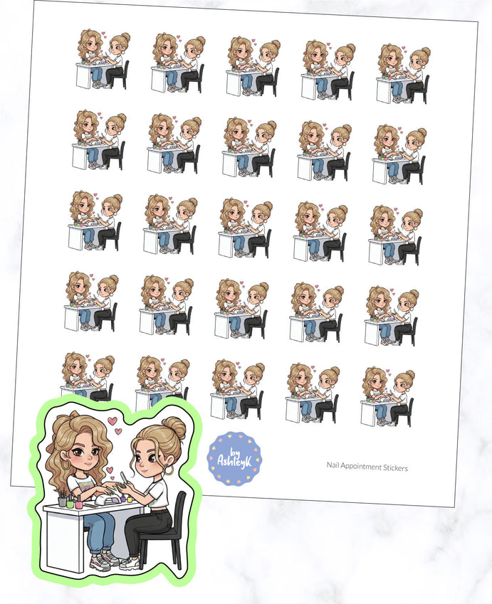 Nail Appointment Planner Stickers
