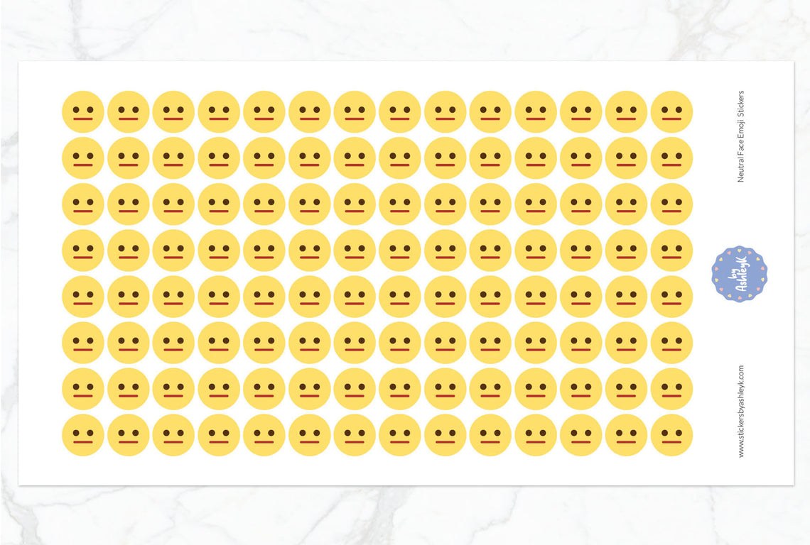 Neutral Face Emoji Stickers