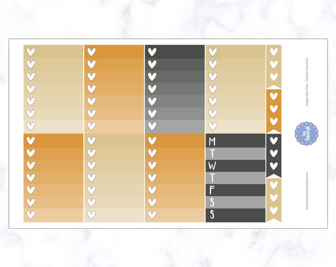 New Year Weekly Kit  - Checklist Sheet