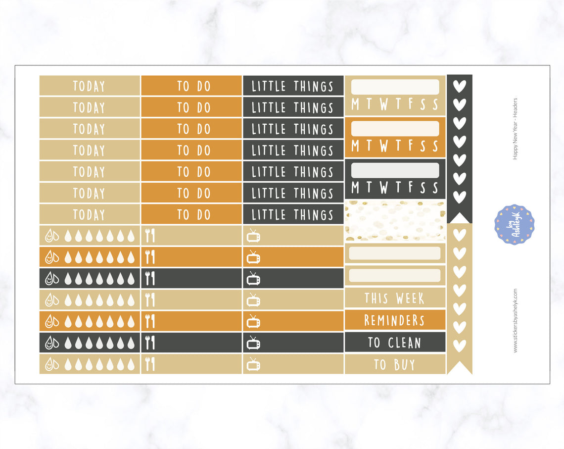 New Year Weekly Kit  - Functional Sheet