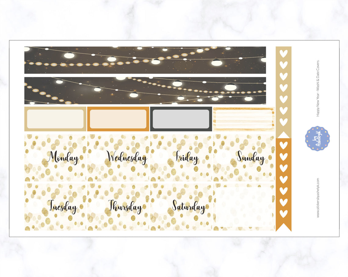 New Year Weekly Kit  - Washi Sheet