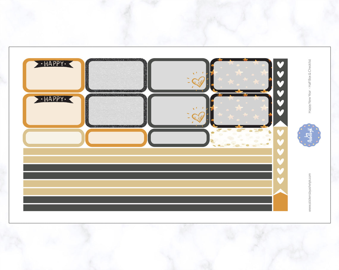 New Year Weekly Kit  - Half Box Sheet