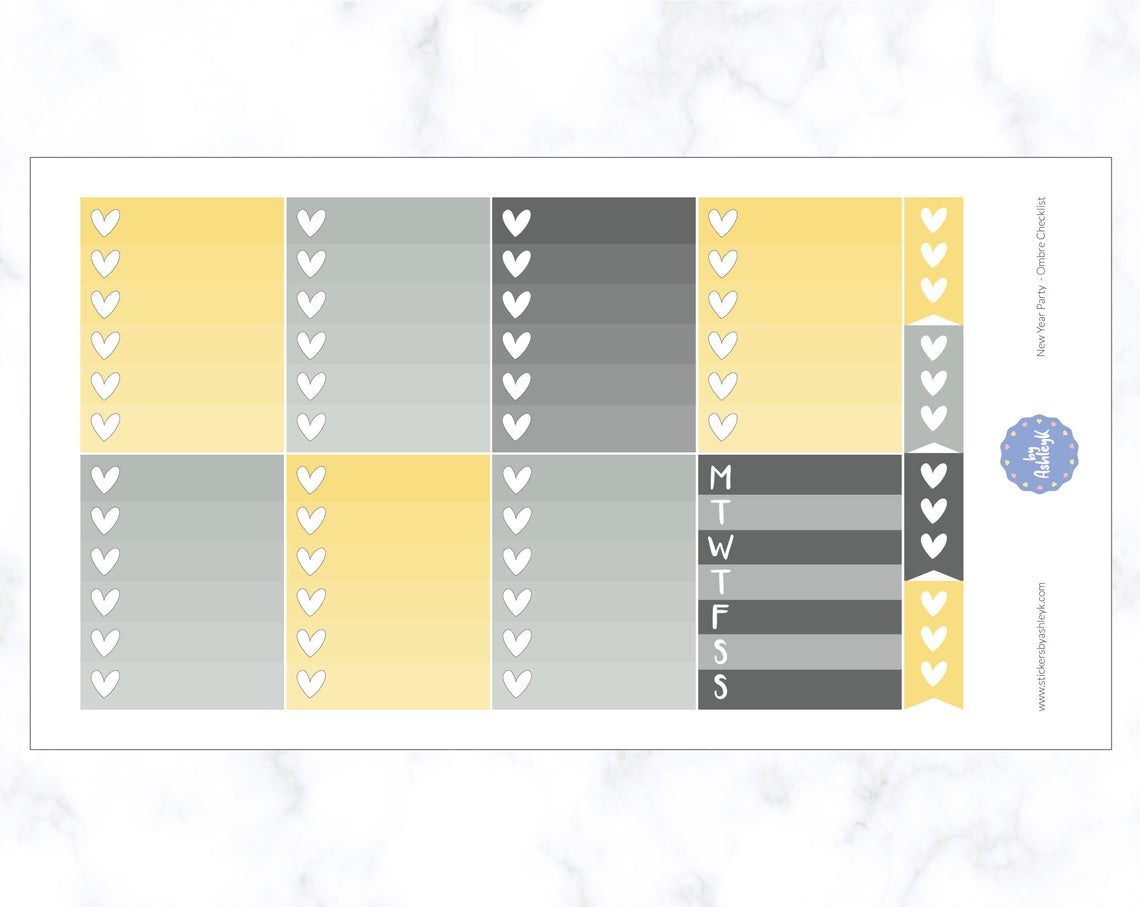 New Year Party Weekly Kit  - Checklist Sheet