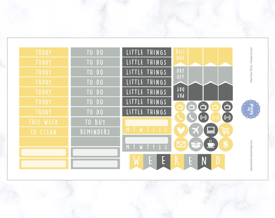 New Year Party Weekly Kit  - Functional Sheet