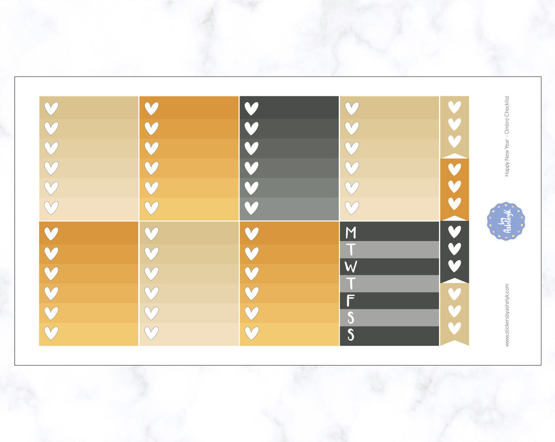New Year Weekly Kit  - Checklist Sheet