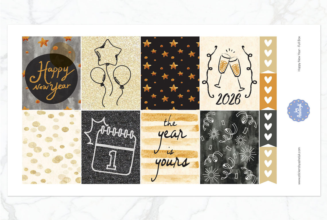 New Year Weekly Kit  - Full Box Sheet