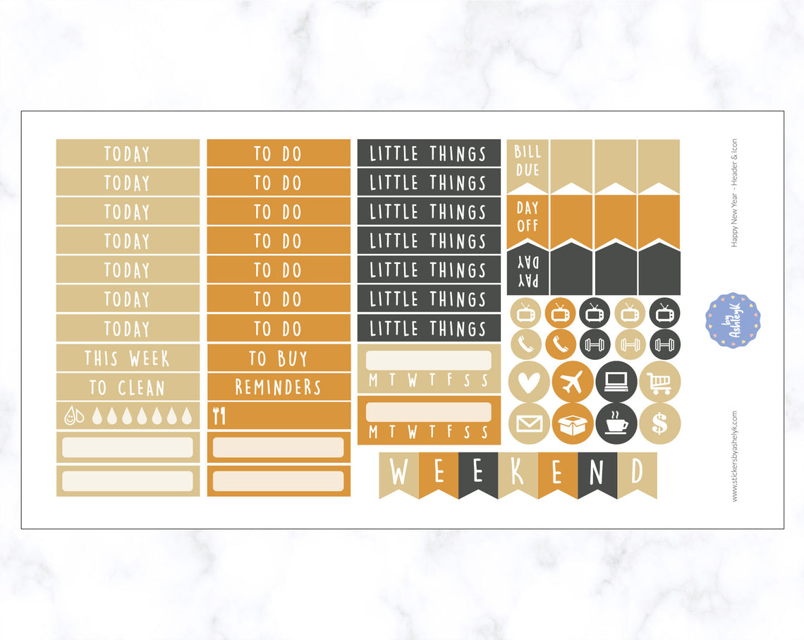 New Year Weekly Kit  - Functional Sheet